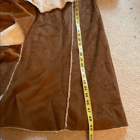 Faux suede shearling long coat - Picture 11 of 13